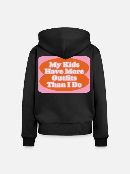 Outfit Battle Mom vs. Kids - Frauen Premium Bio Zip Hoodie - Schwarz