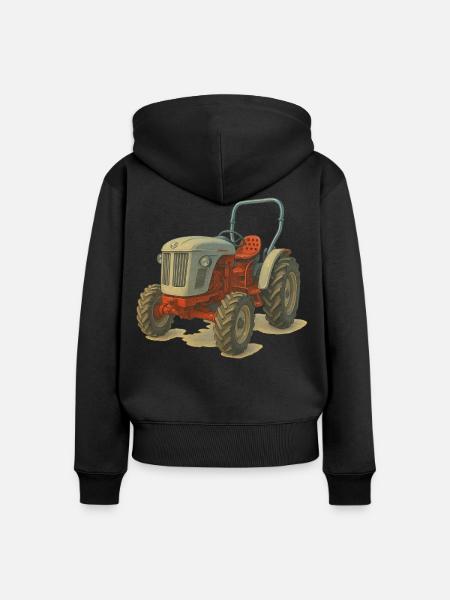 Holland Traktor - Frauen Premium Bio Zip Hoodie - Schwarz