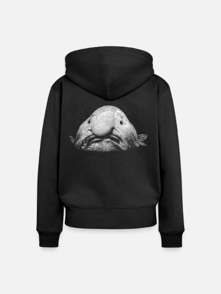 Ein Blobfisch - Frauen Premium Bio Zip Hoodie - Schwarz