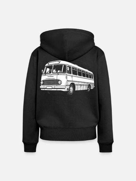 Bus Legende - Frauen Premium Bio Zip Hoodie - Schwarz