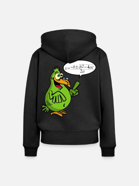 Intelligenter Vogel - Frauen Premium Bio Zip Hoodie - Schwarz