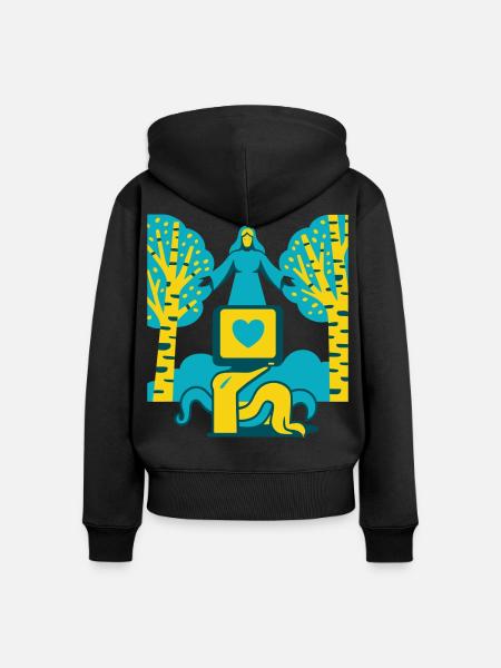 Holy Dream TV - Frauen Premium Bio Zip Hoodie - Schwarz