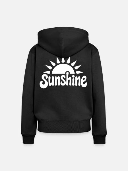 sunshine weiss - Frauen Premium Bio Zip Hoodie - Schwarz