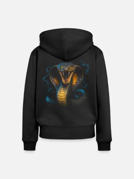 King Kobra - Frauen Premium Bio Zip Hoodie - Schwarz