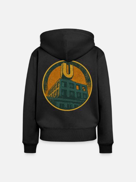 Dortmund U - Frauen Premium Bio Zip Hoodie - Schwarz