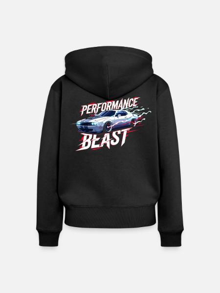 Muscle Car Performance Design - Frauen Premium Bio Zip Hoodie - Schwarz