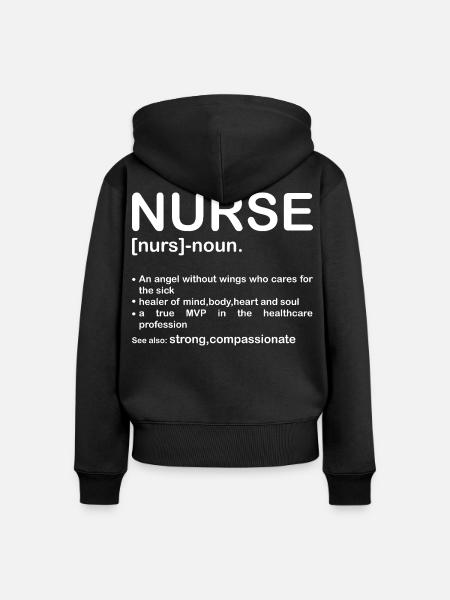 Krankenschwester - Frauen Premium Bio Zip Hoodie - Schwarz
