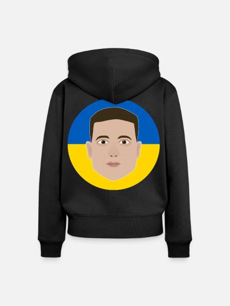 Selenskyj - Frauen Premium Bio Zip Hoodie - Schwarz