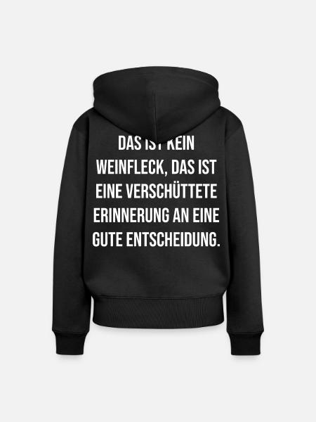 Verschüttete Erinnerung: Gute Entscheidung - Frauen Premium Bio Zip Hoodie - Schwarz