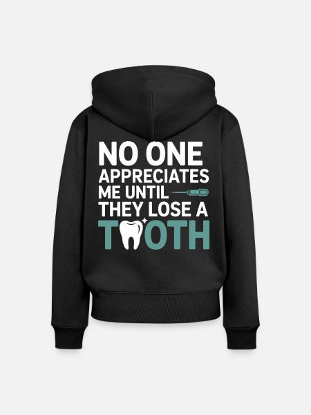 Zahntechniker Okklusion - Frauen Premium Bio Zip Hoodie - Schwarz