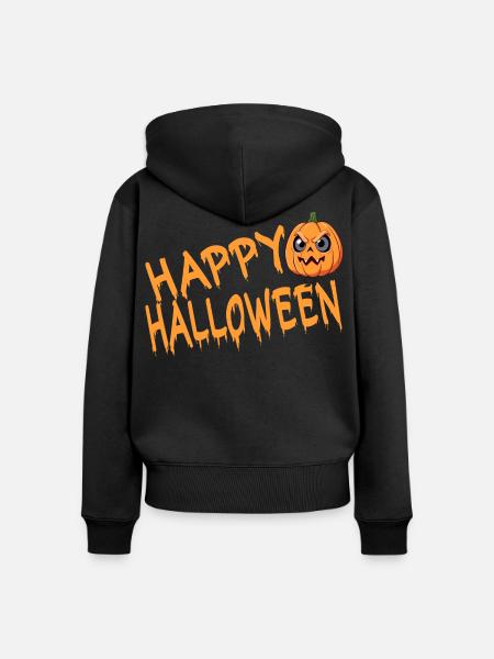 Halloween  - Frauen Premium Bio Zip Hoodie - Schwarz