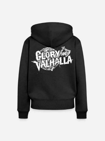 Glory and Valhalla - Frauen Premium Bio Zip Hoodie - Schwarz
