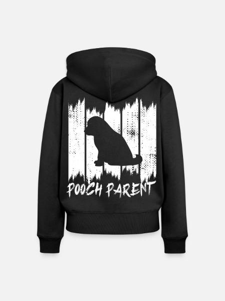 Hundeeltern - Frauen Premium Bio Zip Hoodie - Schwarz