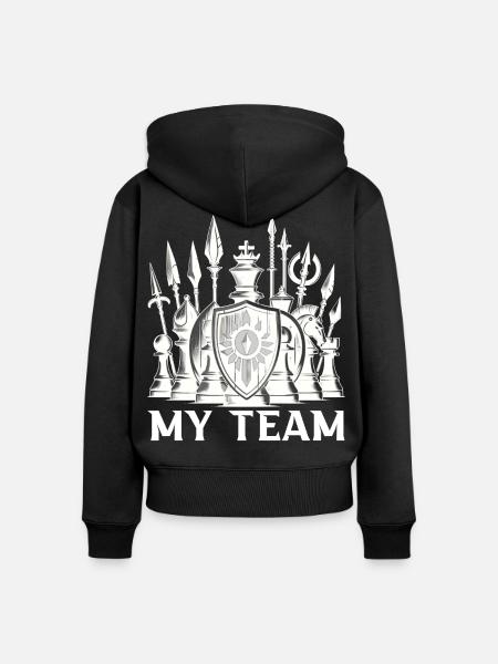 Chess - Frauen Premium Bio Zip Hoodie - Schwarz