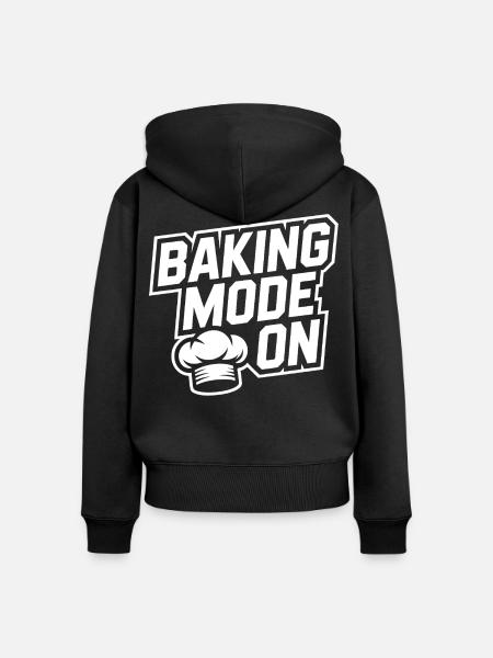 Backmodus An – Küchenhumor Design - Frauen Premium Bio Zip Hoodie - Schwarz
