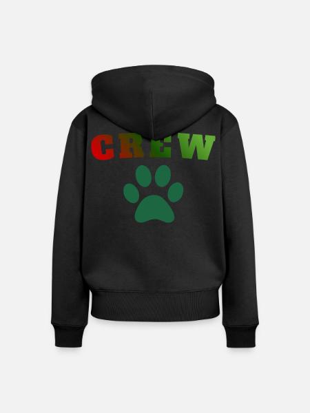 Crew Dog - Frauen Premium Bio Zip Hoodie - Schwarz