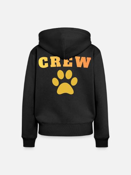 Crew Dog - Frauen Premium Bio Zip Hoodie - Schwarz