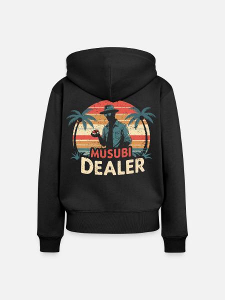 Musubi Dealer - Frauen Premium Bio Zip Hoodie - Schwarz