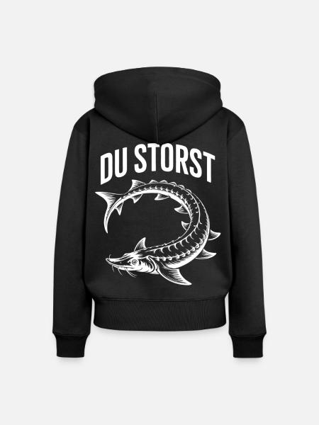 Du Störst - Frauen Premium Bio Zip Hoodie - Schwarz