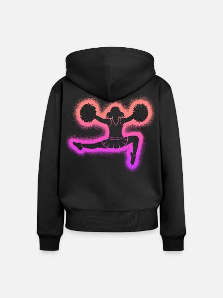 Cheerleading Kinder Mädchen Damen Cheerleader - Frauen Premium Bio Zip Hoodie - Schwarz