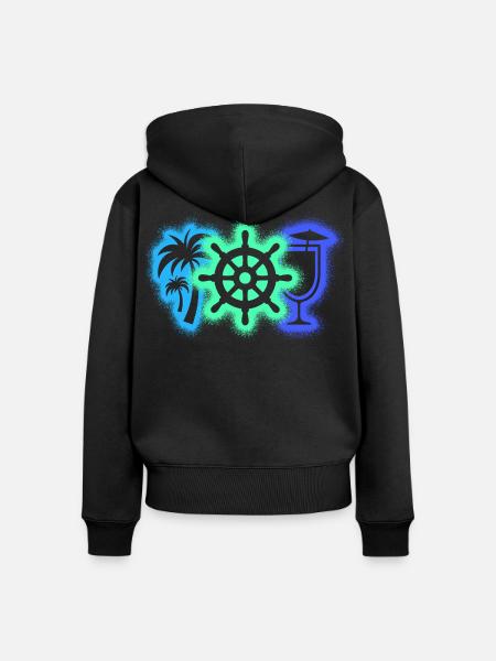 Kreuzfahrt Kreuzfahrtschiff Kreuzfahrer - Frauen Premium Bio Zip Hoodie - Schwarz