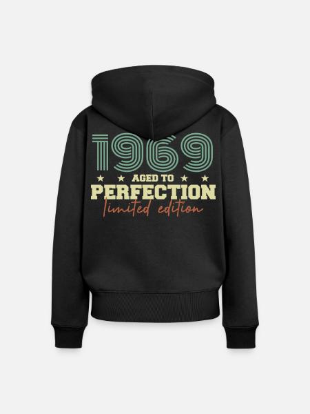 1969 - Frauen Premium Bio Zip Hoodie - Schwarz