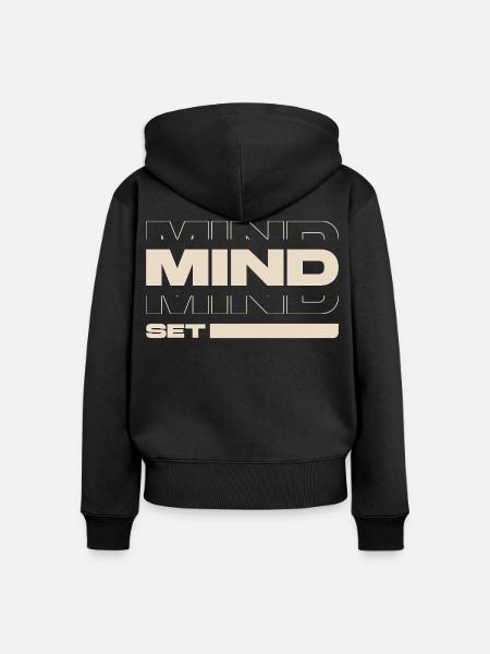 Mindset – Motivation & Success Mentality Statement - Frauen Premium Bio Zip Hoodie - Schwarz