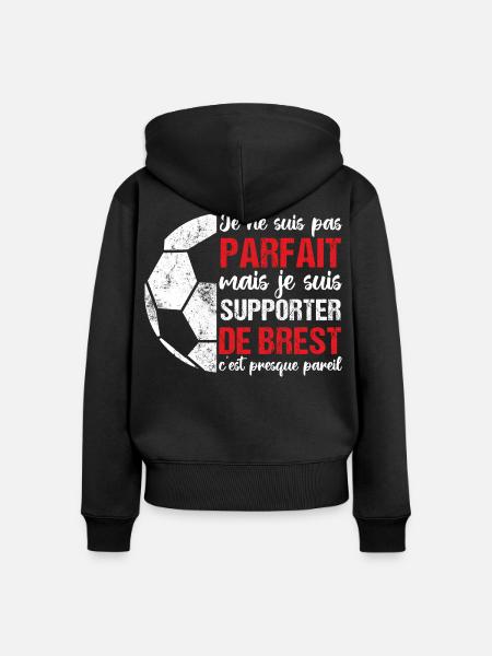 Brest-Supporter Brest Fußballgeschenk - Frauen Premium Bio Zip Hoodie - Schwarz