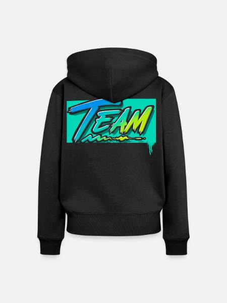 Team - Frauen Premium Bio Zip Hoodie - Schwarz