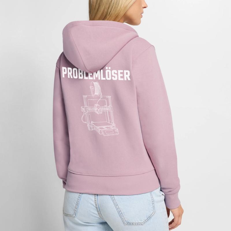 Problem Solver 3D Printer – Maker Statement Design Women's Premium Organic Zip Hoodie