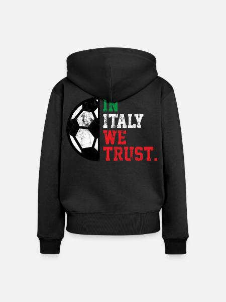 In Italia we trust - Frauen Premium Bio Zip Hoodie - Schwarz