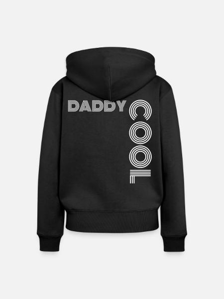 Daddy Cool Vater Geschenk - Frauen Premium Bio Zip Hoodie - Schwarz