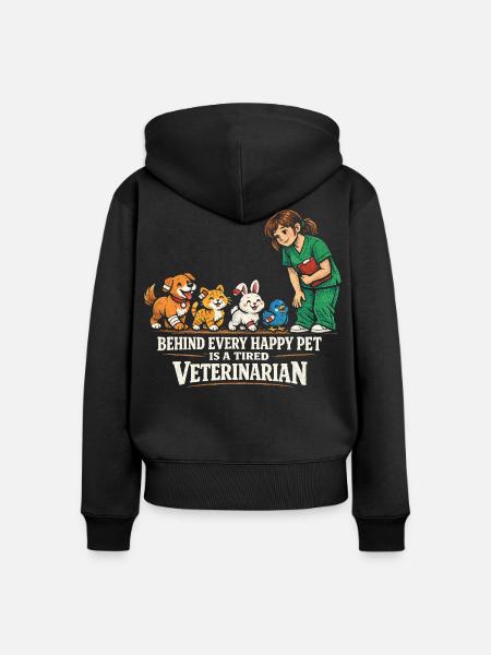 Tierarzt Tiermediziner - Frauen Premium Bio Zip Hoodie - Schwarz