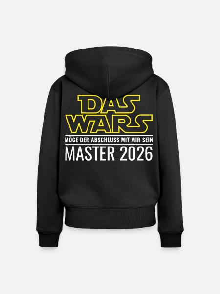 Master 2026 Das wars - Frauen Premium Bio Zip Hoodie - Schwarz