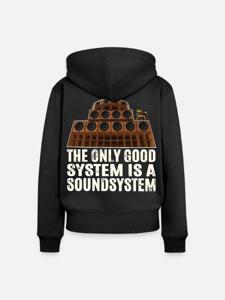 Soundsystem Reggae - Frauen Premium Bio Zip Hoodie - Schwarz