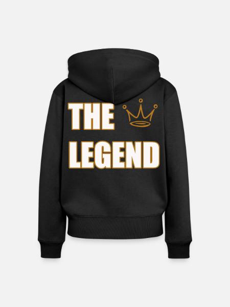 THE LEGEND – Bold Iconic Statement Design - Frauen Premium Bio Zip Hoodie - Schwarz