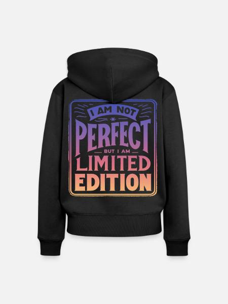 Limited Edition - Frauen Premium Bio Zip Hoodie - Schwarz