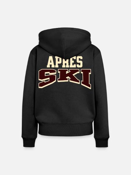 Apres Ski - Frauen Premium Bio Zip Hoodie - Schwarz