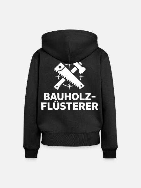 Zimmermann Zimmerer - Frauen Premium Bio Zip Hoodie - Schwarz