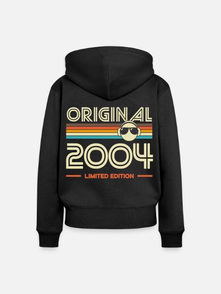 Originale limitierte Ausgabe 2004 - Frauen Premium Bio Zip Hoodie - Schwarz