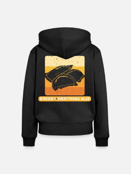 Ravioli > Over Everthing Else - Frauen Premium Bio Zip Hoodie - Schwarz