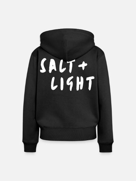 Salt + light - Frauen Premium Bio Zip Hoodie - Schwarz