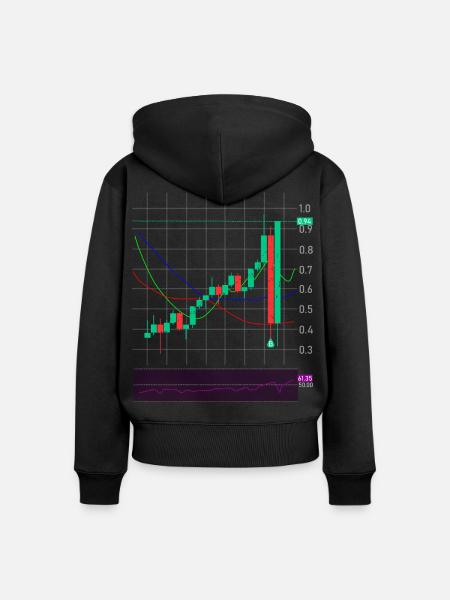 Trading Börse Krypto Aktien - Frauen Premium Bio Zip Hoodie - Schwarz