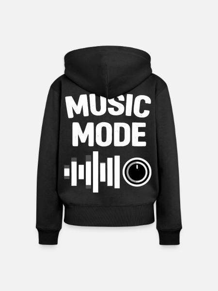 Music Mode On Equalizer Musik - Frauen Premium Bio Zip Hoodie - Schwarz