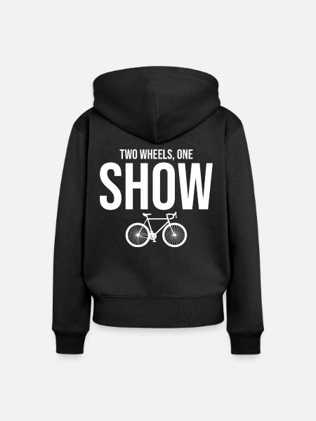 Professionelle Fahrradakrobatik-Performancekunst - Frauen Premium Bio Zip Hoodie - Schwarz