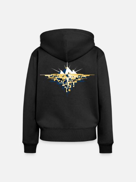 Pyramiden von Gizeh Sphinx Ägypten - Frauen Premium Bio Zip Hoodie - Schwarz