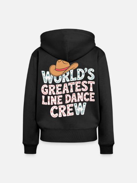 Weltweit Beste Line Dance Crew - Frauen Premium Bio Zip Hoodie - Schwarz