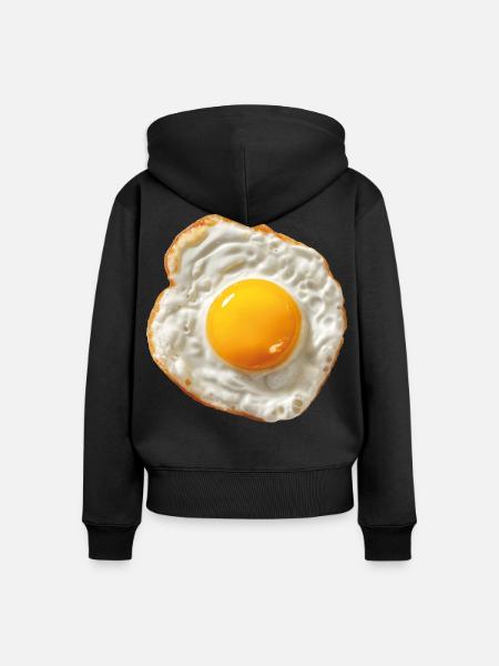 Spiegelei - Frauen Premium Bio Zip Hoodie - Schwarz