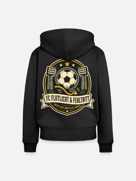 FC Flutlicht & Fehltritt - Frauen Premium Bio Zip Hoodie - Schwarz
