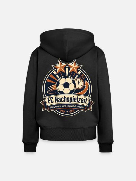 FC Nachspielzeit - Frauen Premium Bio Zip Hoodie - Schwarz